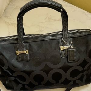 Authentic Coach black satchel, like new condition